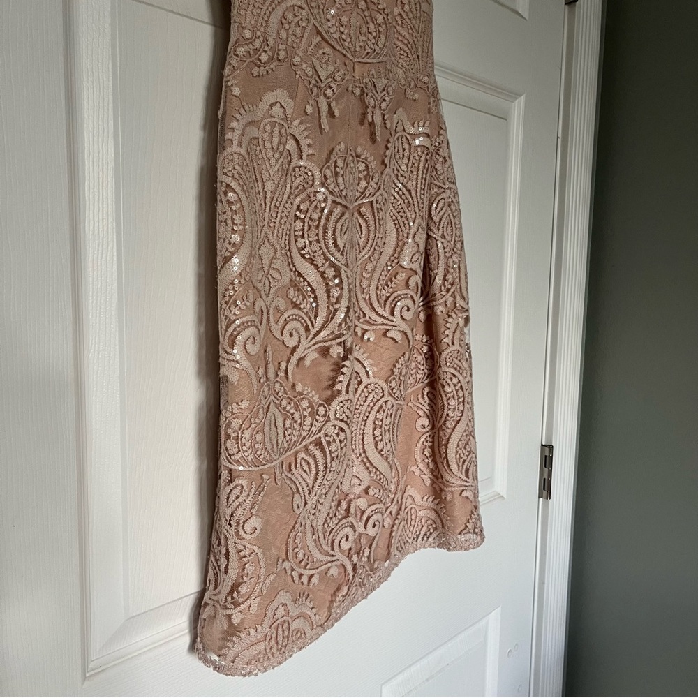 Jenny Yoo Lace Midi Dress - Size 2 Blush from Anthropologie - Picture 9 of 13